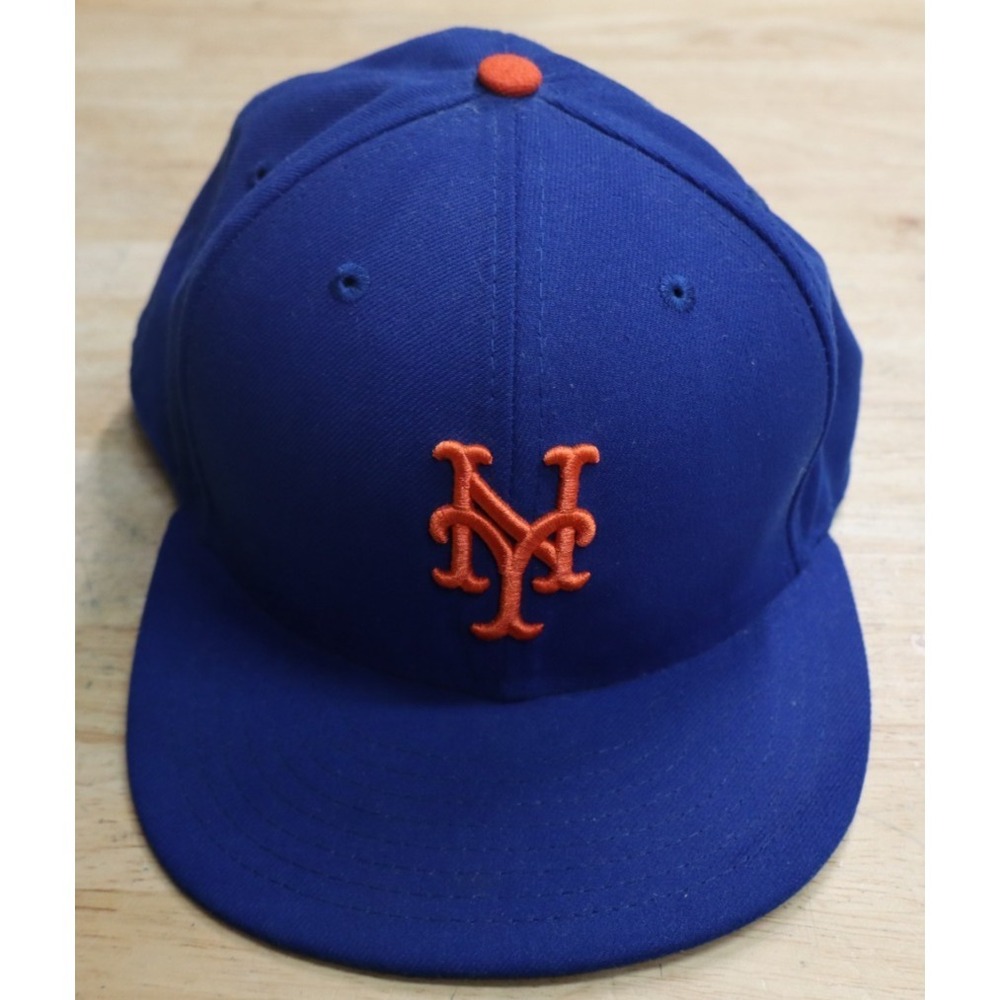 New Era York Mets Authentic Collection 59FIFTY Blue Hat‎ 7 5/8 50th Anniversary